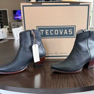 Tecovas Black Leather Western Boots